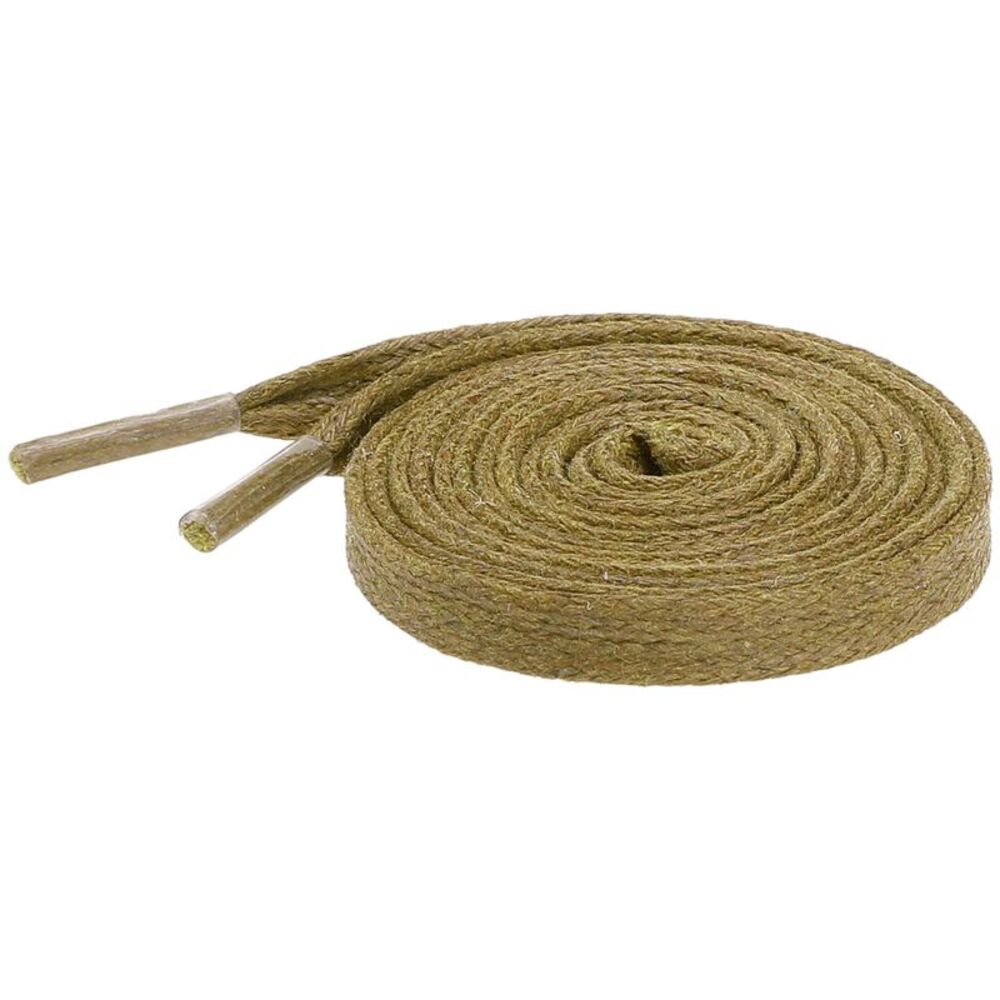 1 Pair Flat Shoe Laces, Unisex Waxed Cotton Athletic Shoelaces Khaki